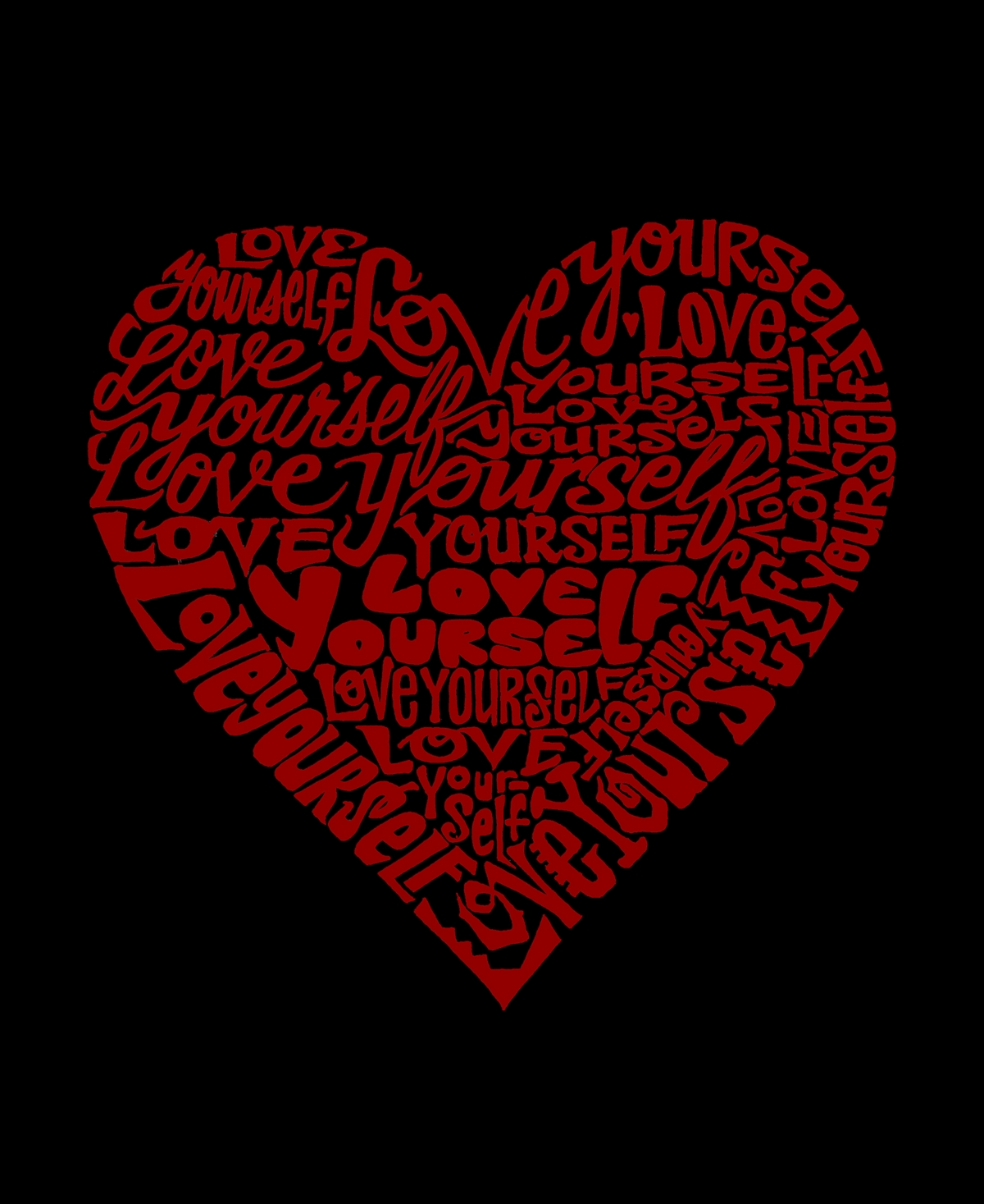 La Pop Art Plus Size Have Yourself A Merry Little Christmas Word Art V-neck T-shirt In Black