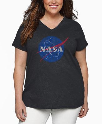 Plus Size NASA's Most Notable Missions Word Art V-Neck T-Shirt