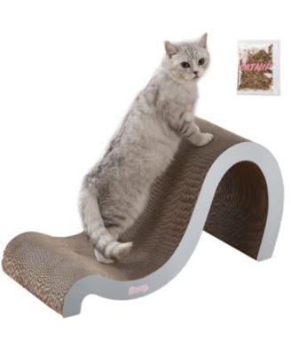 Kona 27" Modern Cardboard Double-Sided Wave Cat Scratcher with Catnip