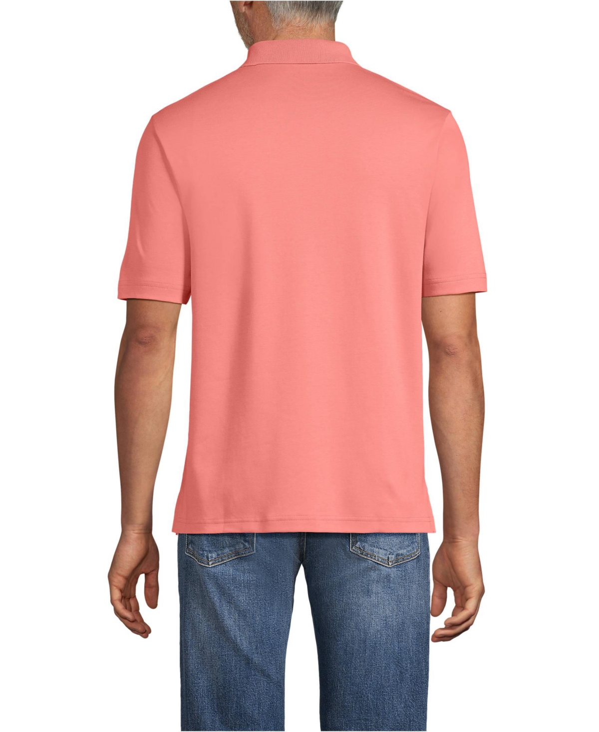Lands' End Men's Short Sleeve Cotton Supima Polo Shirt with Pocket