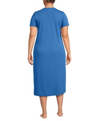 Women's Plus Size Cotton Short Sleeve Midcalf Nightgown