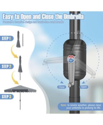 10 Feet Patio Umbrella Outdoor Market Umbrella with Crank Tilt Adjustment