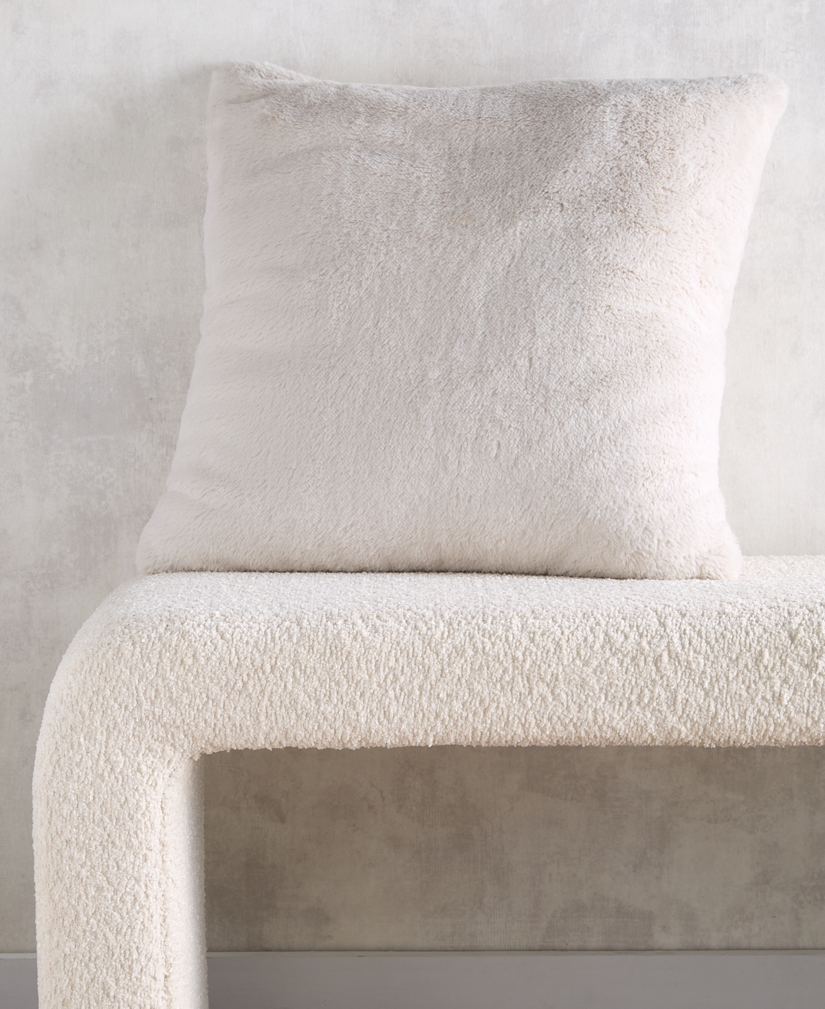 Hotel Collection Double-sided Faux-fur Decorative Pillow, 20" X 20" In Neutral
