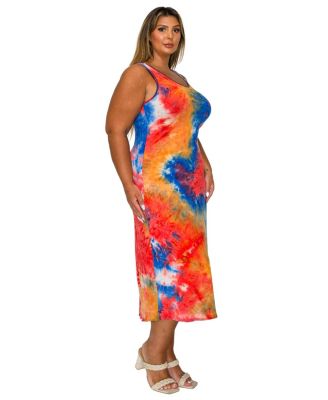 Women's Plus Size Zola Tie Dye Tank Dress