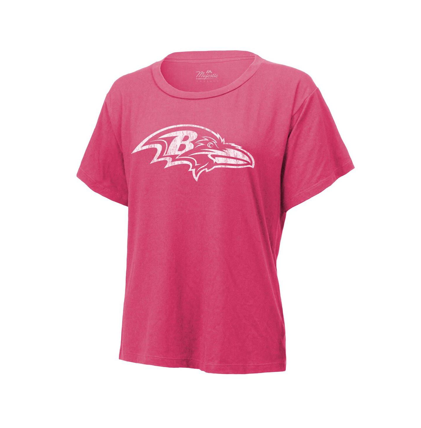 Женская футболка Majestic Derrick Henry Pink Baltimore Ravens Name & Number — фото 3