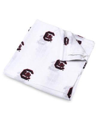 Three Little Anchors - Baby Boys and Girls White South Carolina Gamecocks 47'' x 47'' Muslin Swaddle Blanket