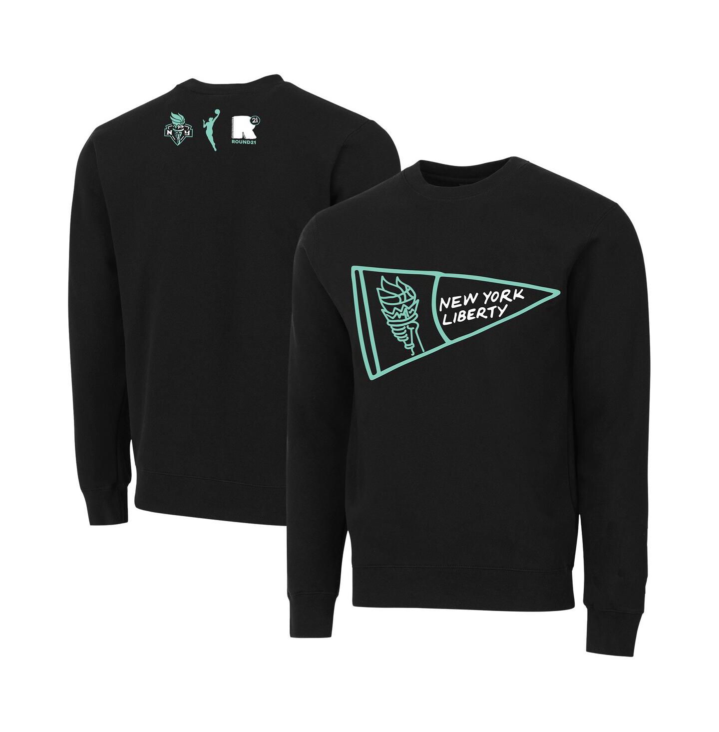 Толстовка Round21 Black New York Liberty Pennant Crewneck Pullover — фото 1