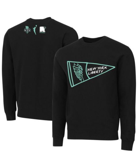 Толстовка Round21 Black New York Liberty Pennant Crewneck Pullover