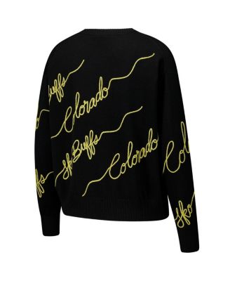 Women's Black Colorado Buffaloes Love Note Pullover Sweater