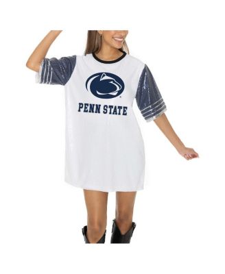 Women's White Penn State Nittany Lions Full Sequin Jersey Dress