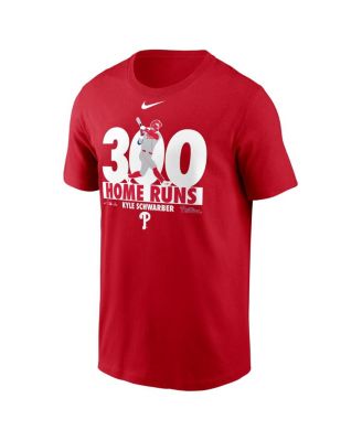 Men's Kyle Schwarber Red Philadelphia Phillies 300 Home Runs Graphic T-Shirt