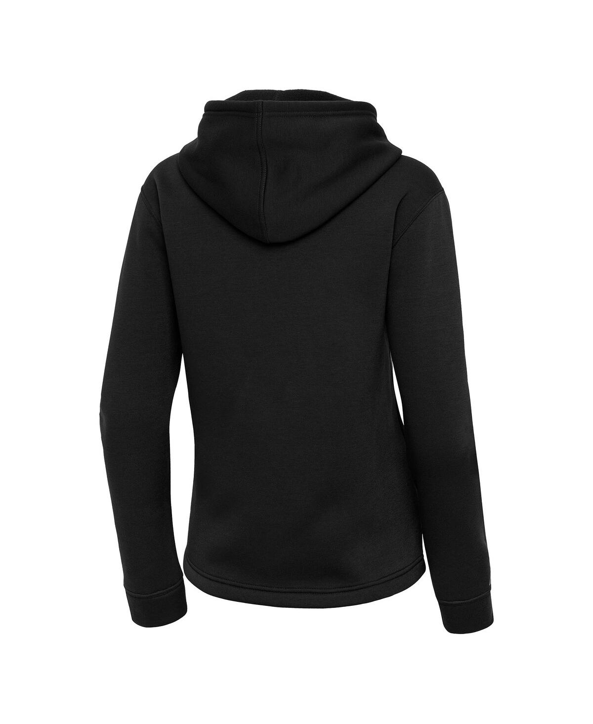 Antigua Women's Black Los Angeles Kings Contemporary Quarter-zip Hoodie In Black