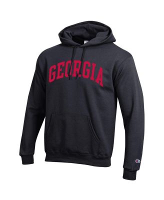 Men's Black Georgia Bulldogs Basic Arch Fleece Pullover Hoodie