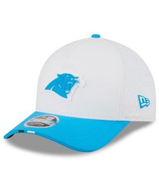 New Era - Men's White/Blue Carolina Panthers 2025 NFL Training Camp A-Frame 9FORTY Adjustable Hat