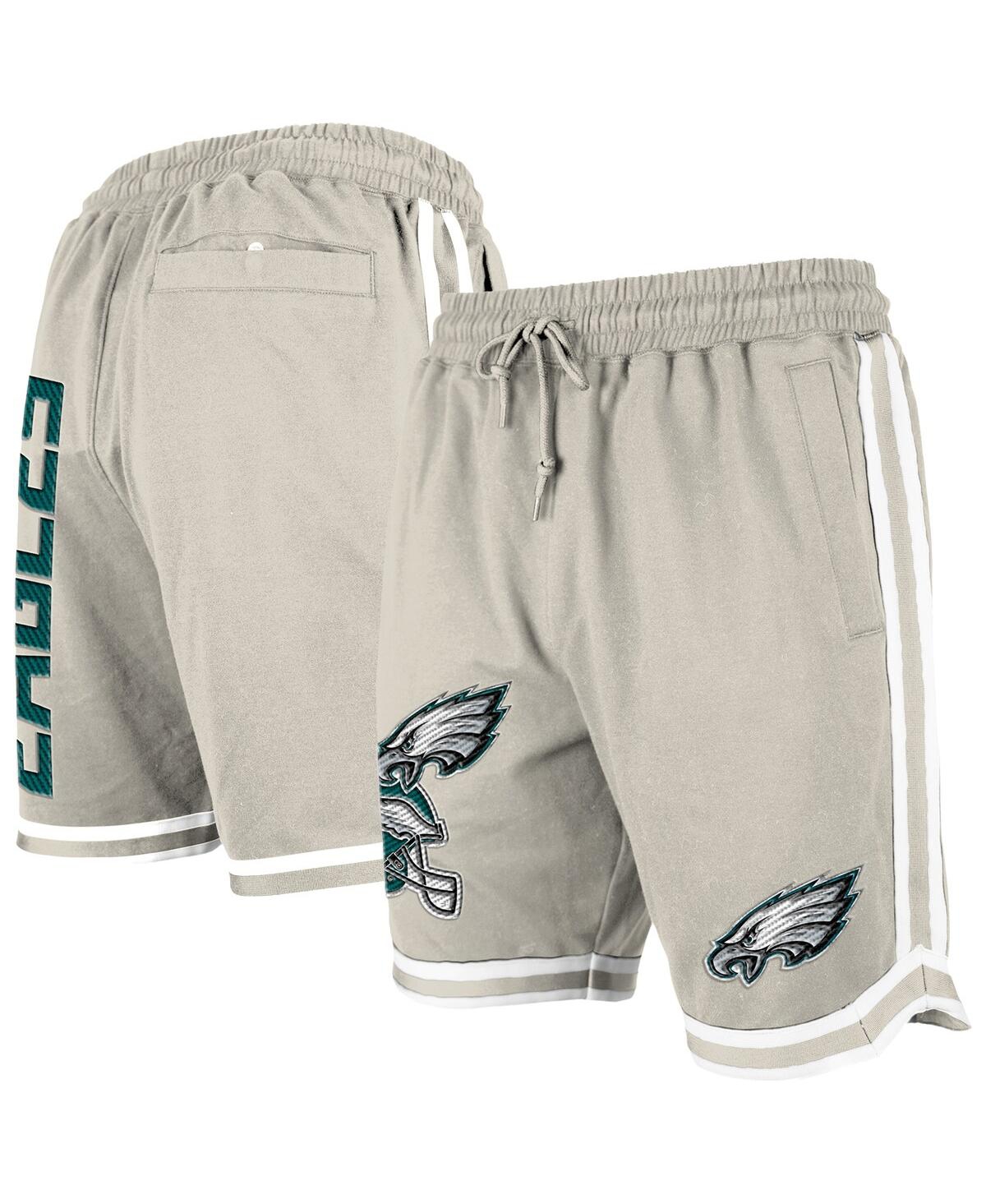 Men's Light Beige Philadelphia Eagles Stone Multi Patch Shorts - Light Beige