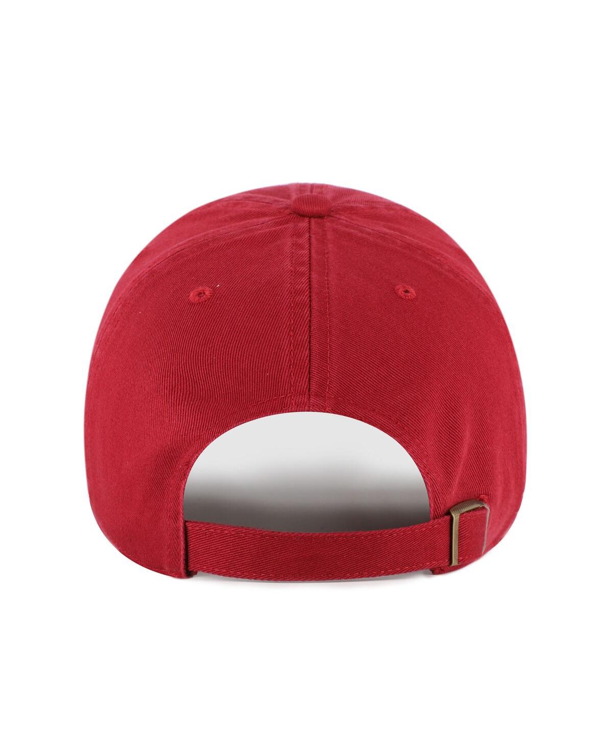 47 Brand Men's Red Louisville Cardinals Clean Up Adjustable Hat In Red