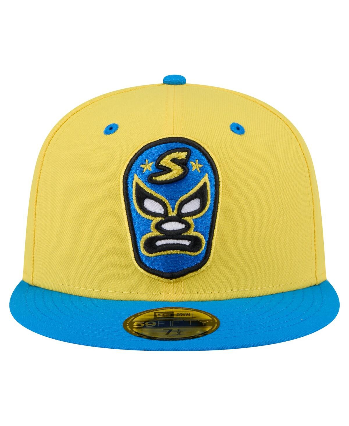 New Era Men's Yellow/Blue Sacramento River Cats Copa de la Diversion 59FIFTY Fitted Hat