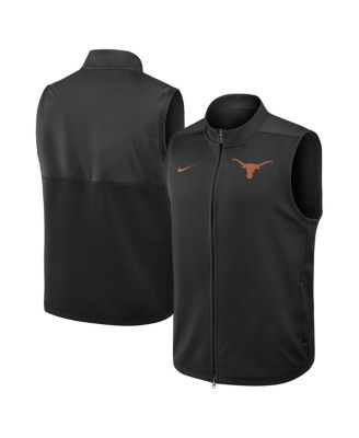 Men's Black Texas Longhorns Primetime&nbsp;Victory Performance Full-Zip Vest
