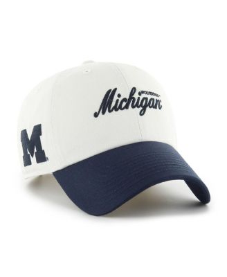 '47 Brand - Men's White Michigan Wolverines Contemporary Basics Foundation clean up Adjustable Hat