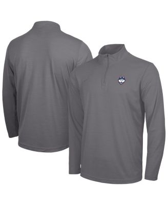 Nike - Men's Gray UConn Huskies Intensity Performance Quarter-Zip Pullover Sweatshirt