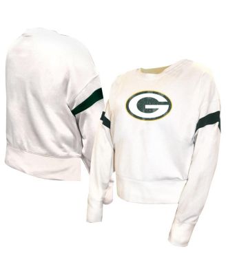 Fanatics - Women's White Green Bay Packers Plus Size Fleece Pullover Sweatshirt