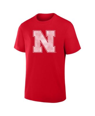 Men's Scarlet Nebraska Huskers Big Tall Distressed Vintage Logo T-Shirt