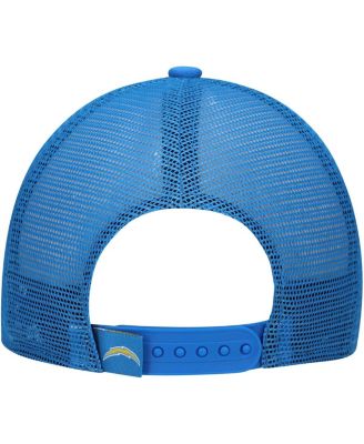 Big Boys and Girls White/Powder Blue Los Angeles Chargers Distressed 9FIFTY A-Frame Snapback Hat