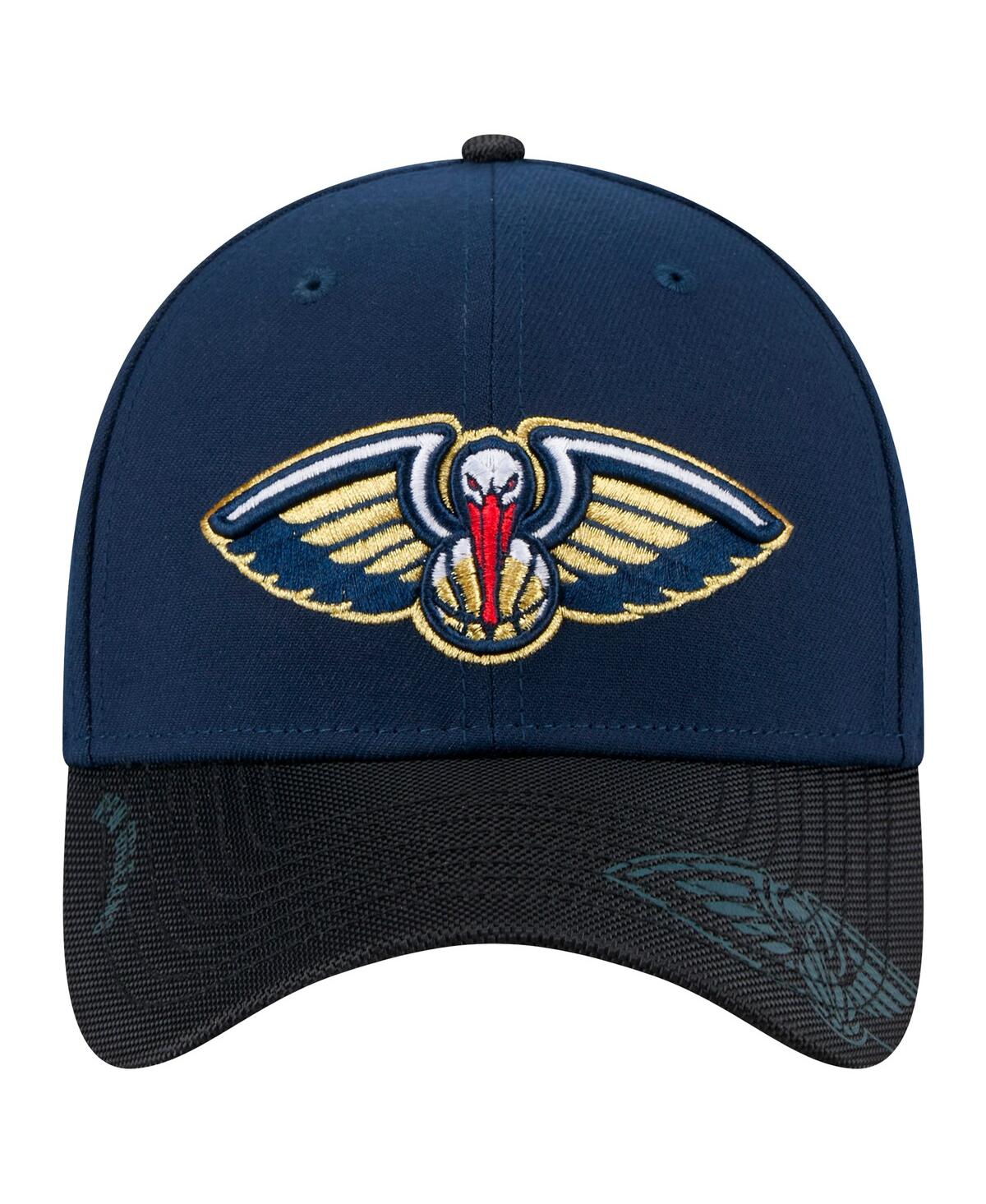 New Era Men's Navy New Orleans Pelicans Sport Night 39thirty Flex Hat In Multi