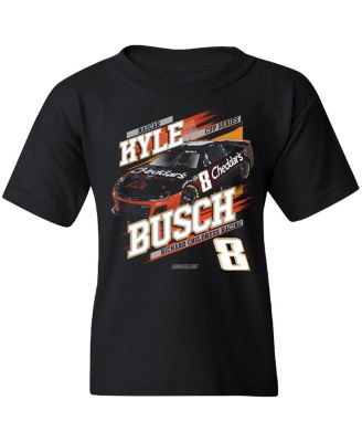 Big Boys and Girls Black Kyle Busch Cheddar's Car T-Shirt