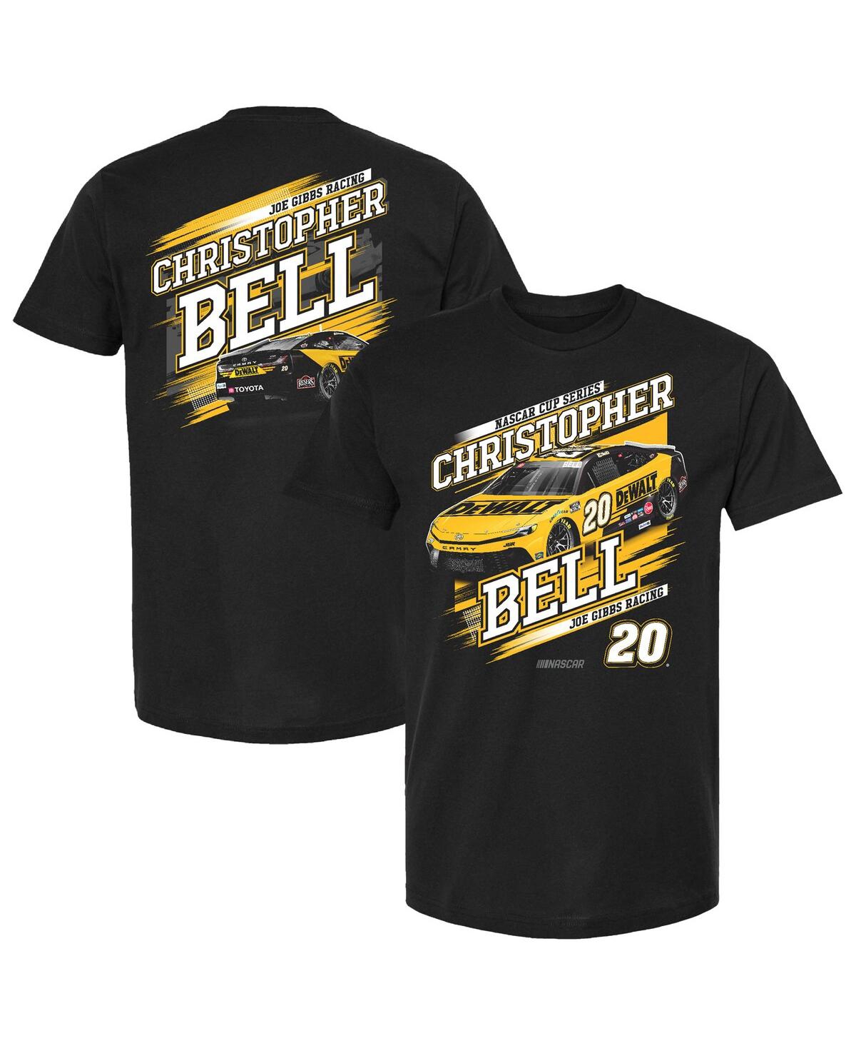 Joe Gibbs Racing Team Collection Men's Black Christopher Bell Dewalt Car T-shirt In Black