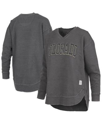 Pressbox - Women's Black Colorado Buffaloes Westin Poncho V-Neck Pullover Sweatshirt