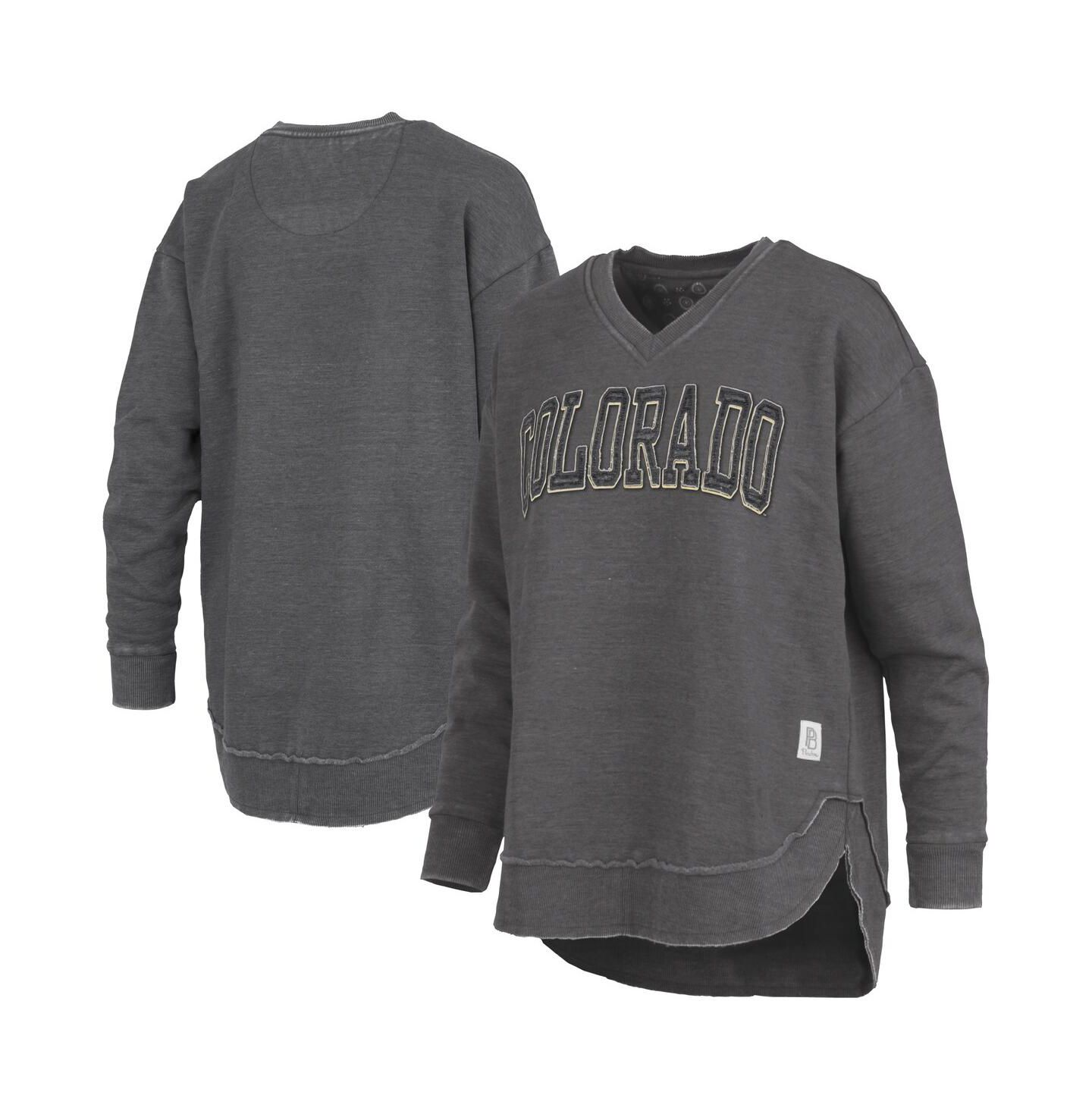Женская толстовка Pressbox Black Colorado Buffaloes Westin Poncho V-Neck Pullover — фото 1