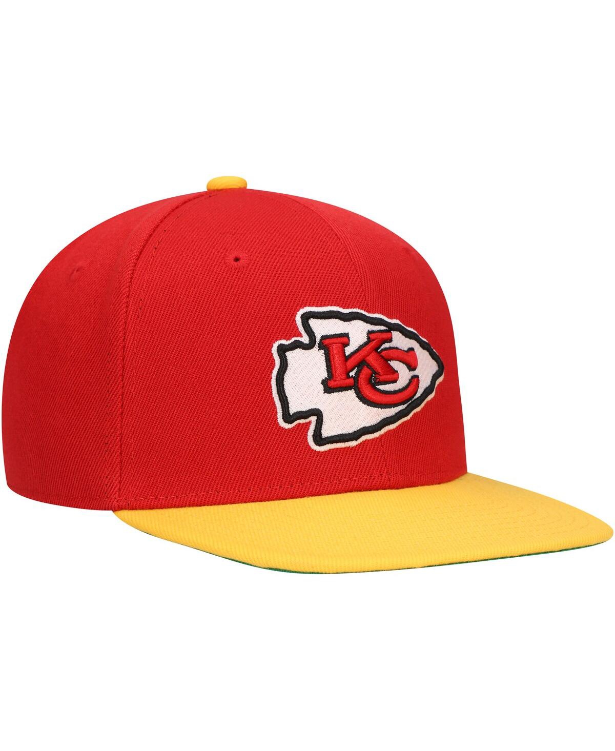 Mitchell & Ness Big Boys And Girls Red Kansas City Chiefs Team Two-tone Snapback Hat In Red
