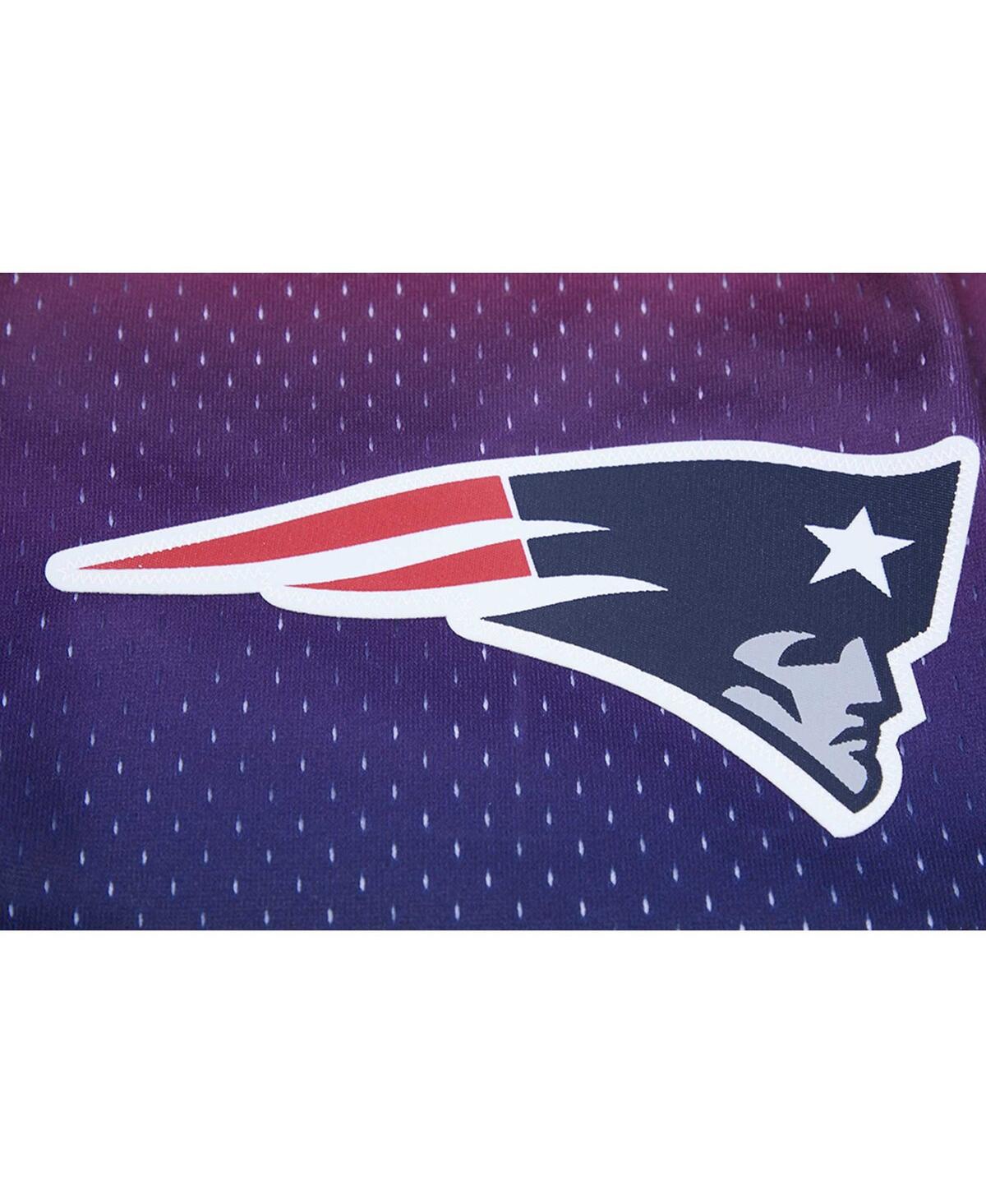 Pro Standard Men'sâ Navy/red New England Patriots Ombre Mesh Shorts In Gold