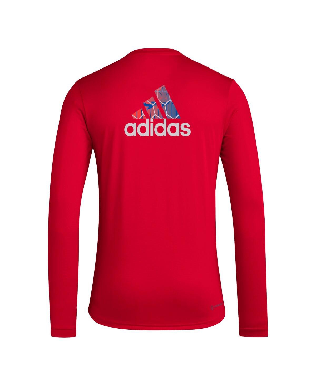 Adidas Originals Men's Red Fc Dallas Local Pop Aeroready Long Sleeve T-shirt In Green