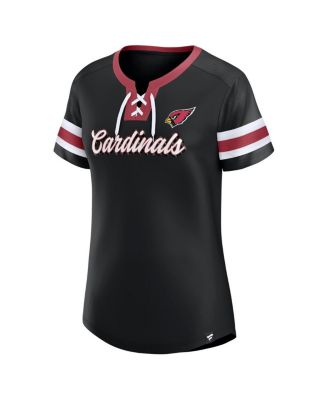 Women's Black Arizona Cardinals Original State Lace-Up T-Shirt