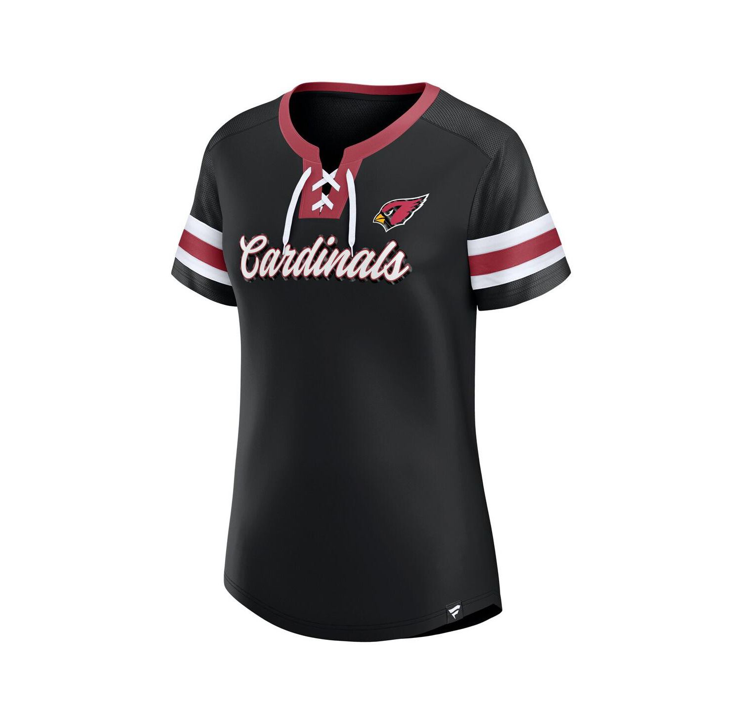 Women's Black Arizona Cardinals Original State Lace-Up T-Shirt