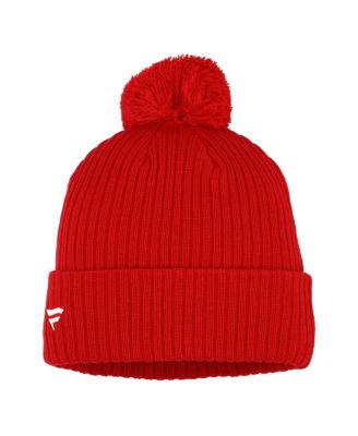 Men's Red Washington Capitals Cuffed Knit Pom with Hat