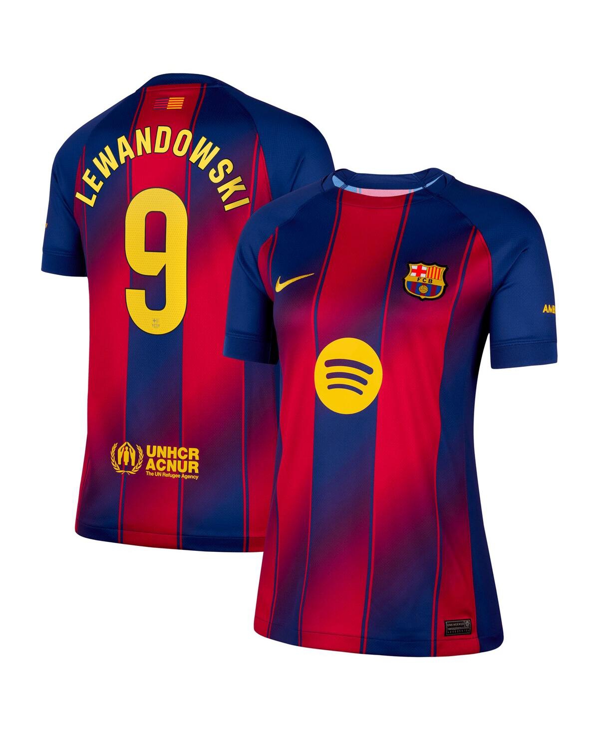 Nike Women's Robert Lewandowski Navy Barcelona 2025/26 Home Replica Jersey