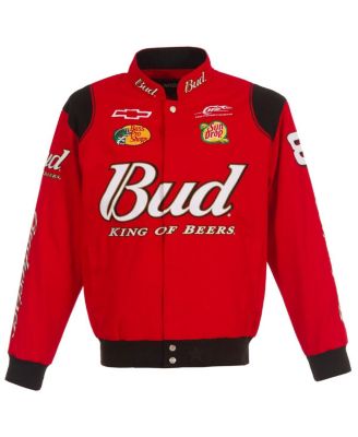 Men's Red Dale Earnhardt Jr. Budweiser Full-Snap Twill Jacket