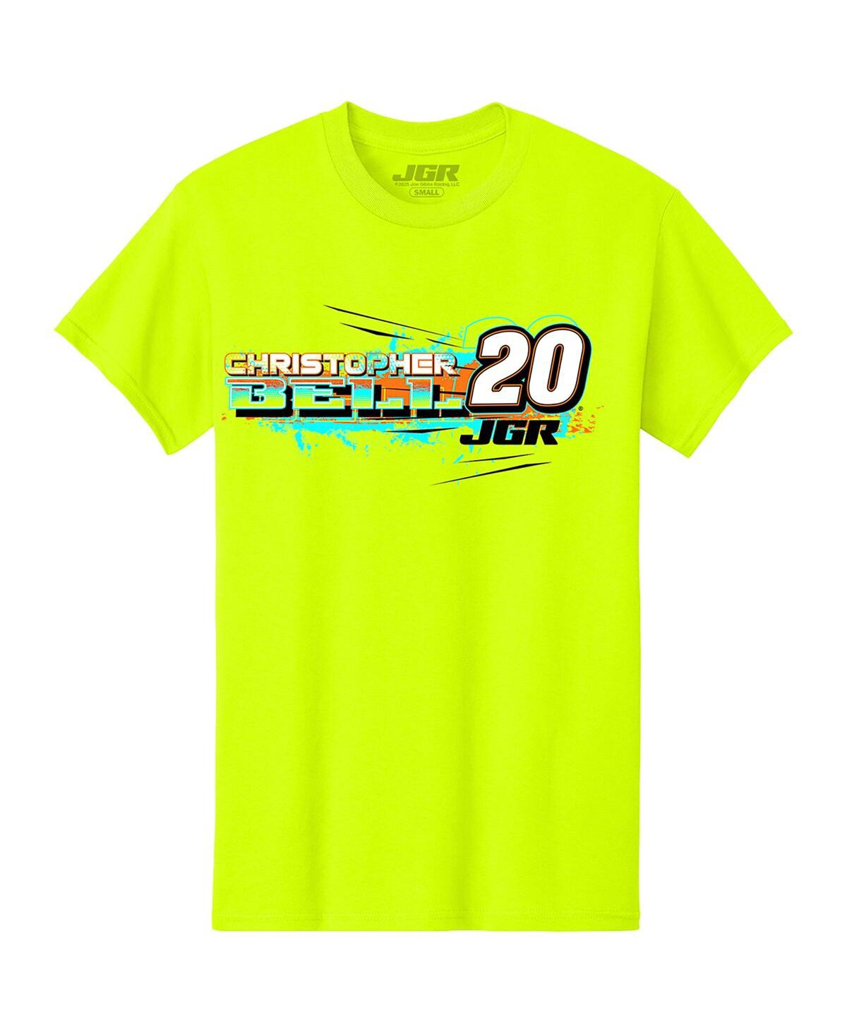 Joe Gibbs Racing Team Collection Big Boys And Girls Neon Green Christopher Bell Name Number T-shirt In Green