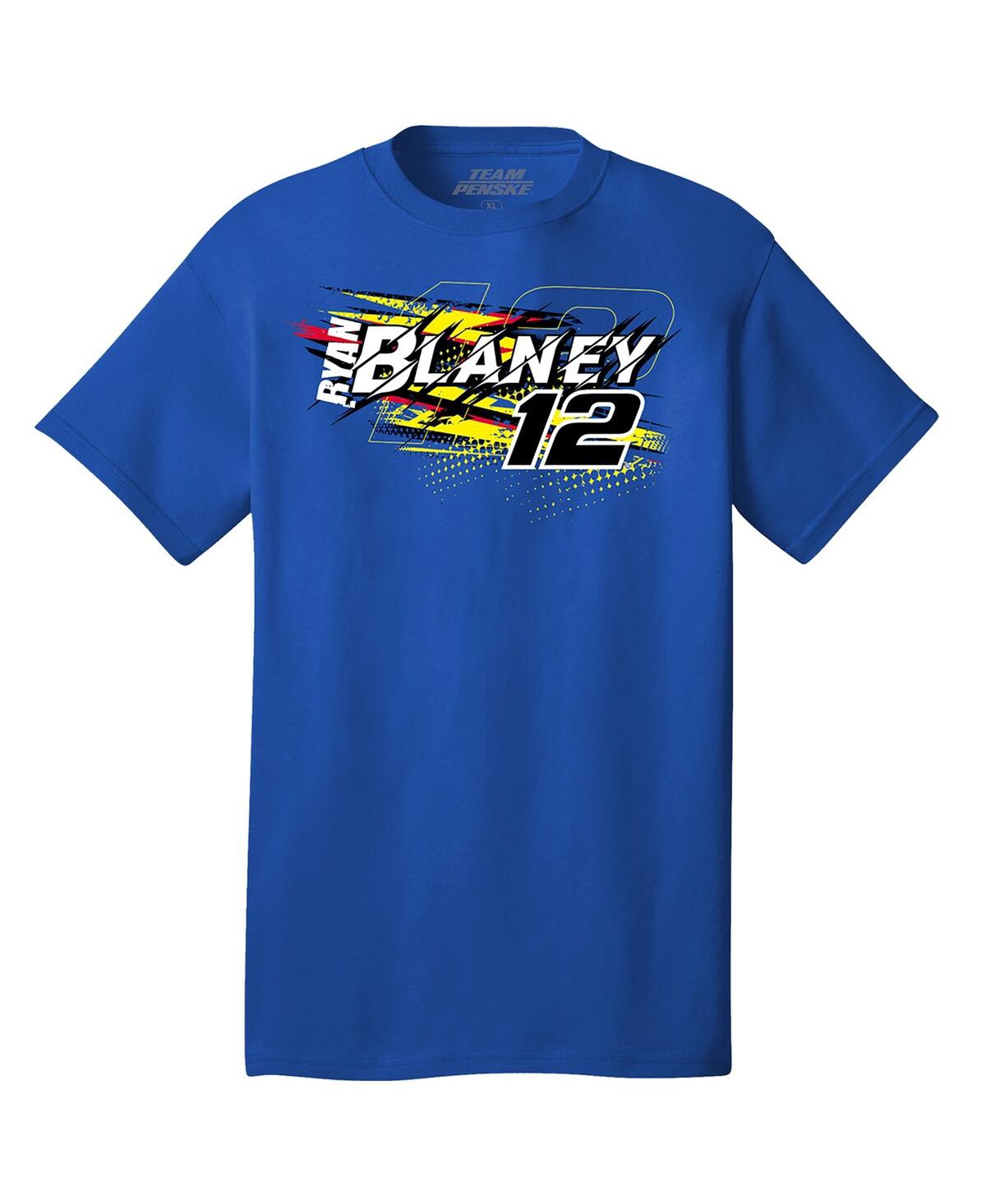 Team Penske Royal Ryan Blaney Menards Cardell #12 Car T-shirt In Blue