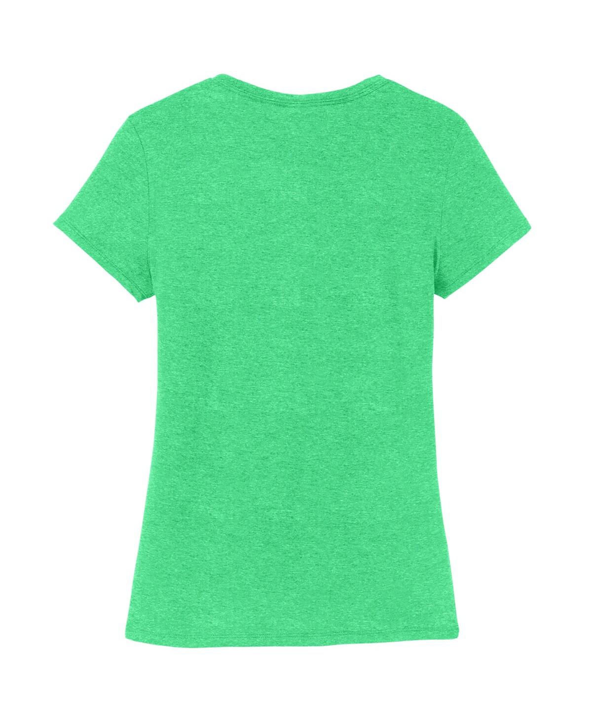 Joe Gibbs Racing Team Collection Women's Heather Green Ty Gibbs Name Number Scoop Neck T-shirt In Green