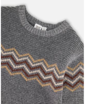 Boy Knit Sweater Dark Heather Gray - Child