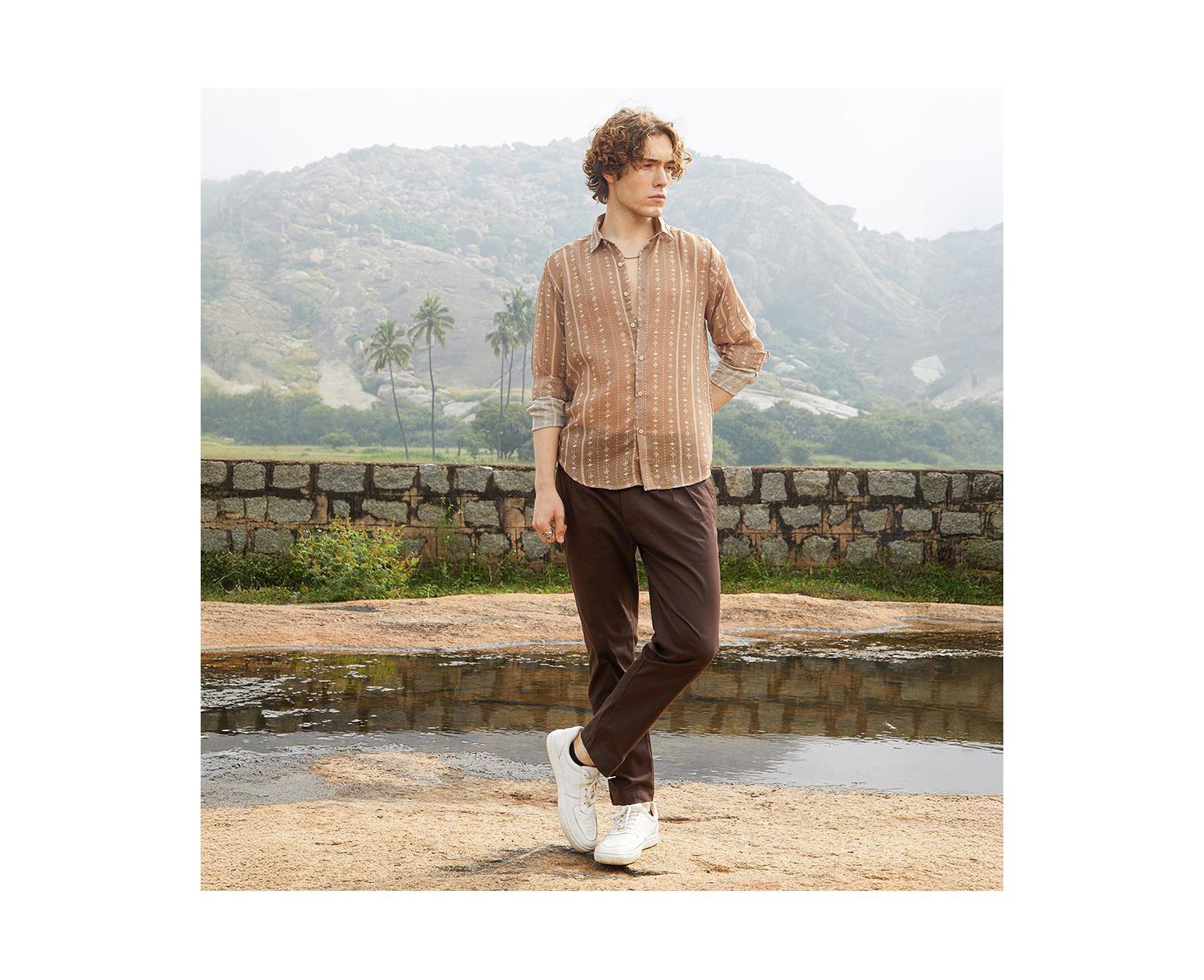 Men's Ethnic Imprint Shirt