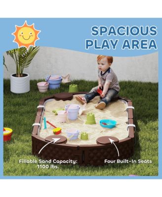 Oval Kids box with Cover, 4 Seats, Bottom Liner,