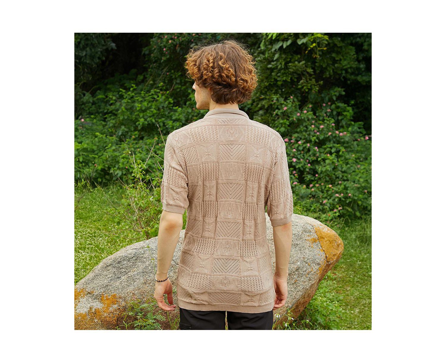 Men's Patch-Knit Shirt