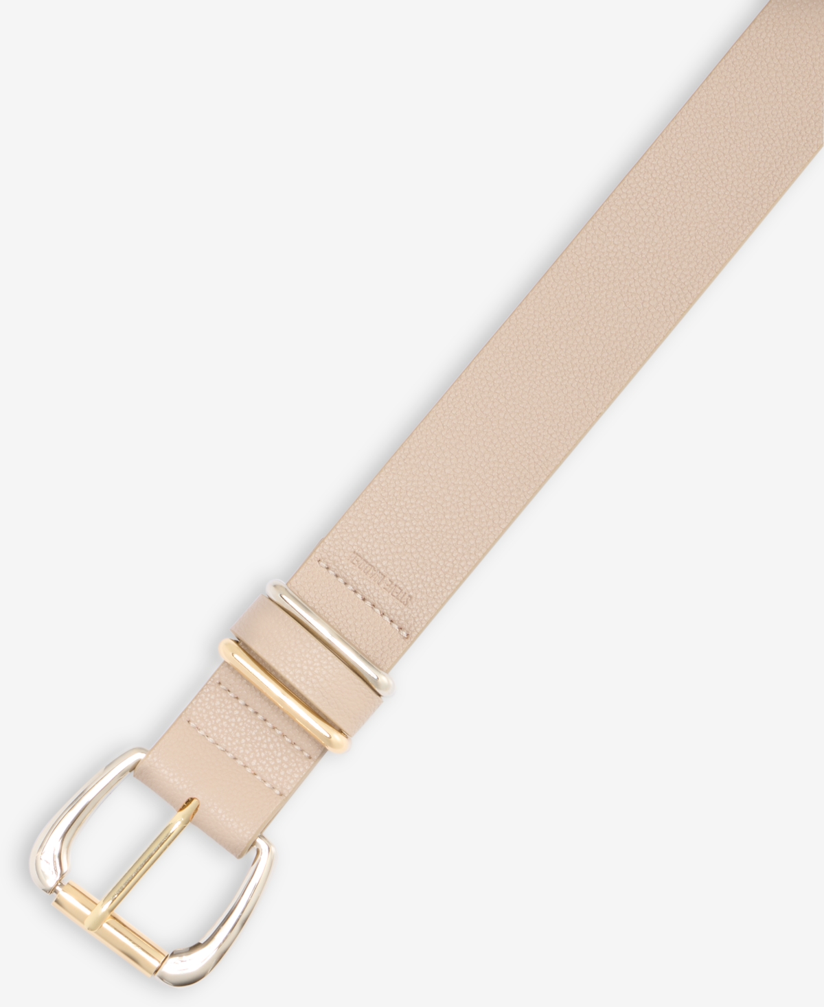 Steve Madden Two-Tone Roller Buckle Micropebble Belt