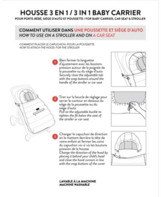 Toddler Unisex 3-In-1 Multifunction Cover for Car Seat, Stroller Carrier In Chanterelle