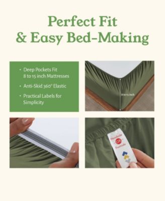 100% Organic Cotton Percale 4-Pc. Sheet Set, California King